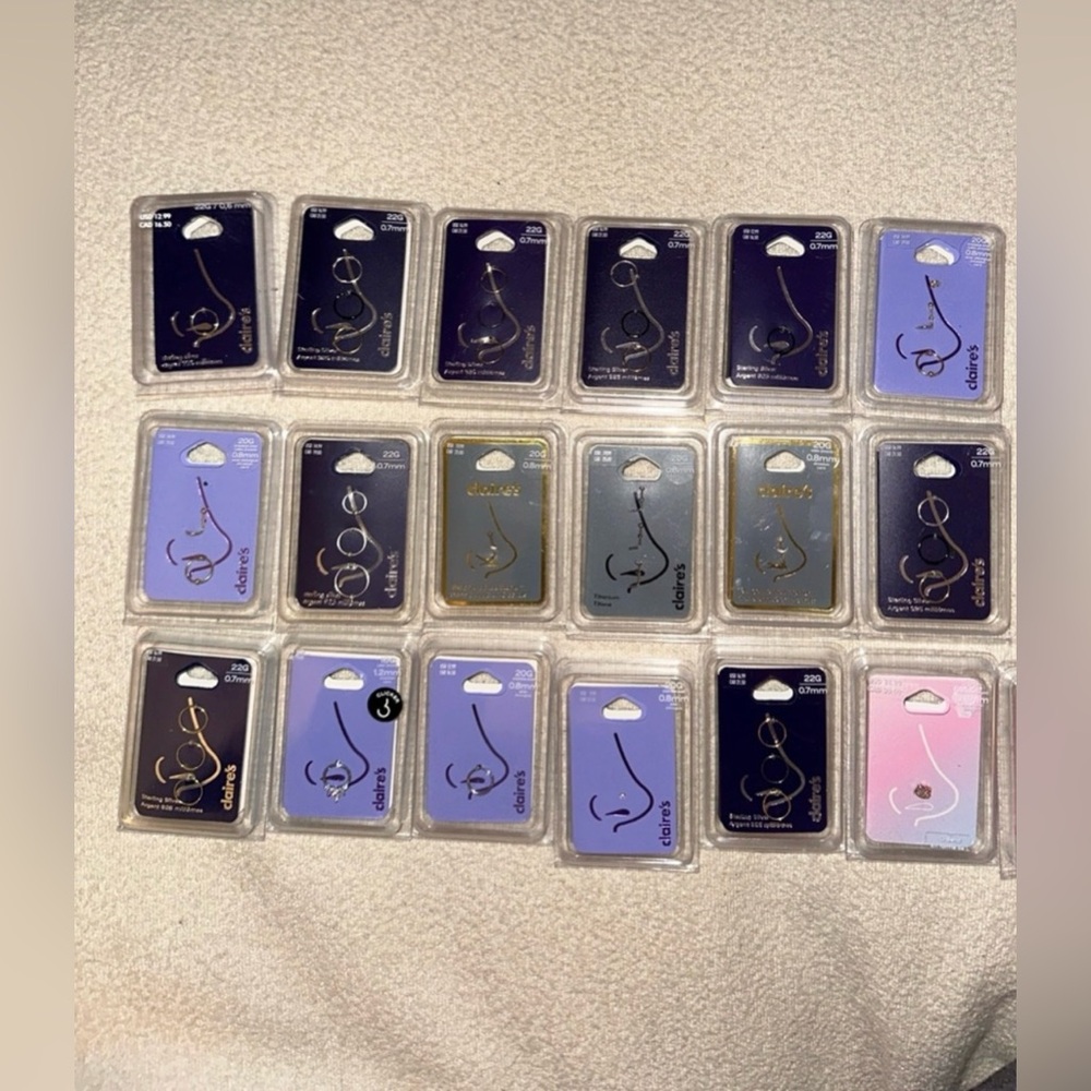 Nose ring lot! None have been opened/used